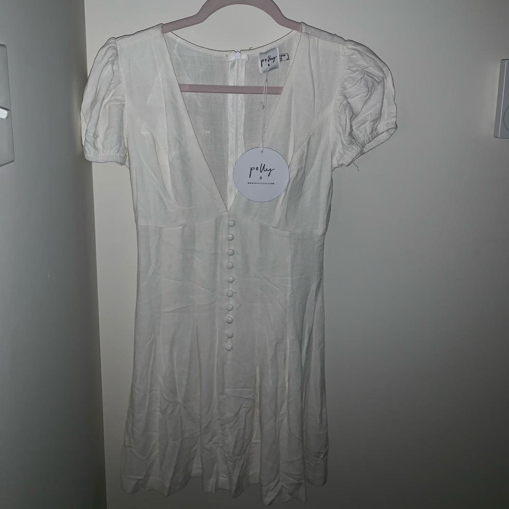 PRINCESS POLLY ALIBI MINI DRESS WHITE - Picture 5 of 5